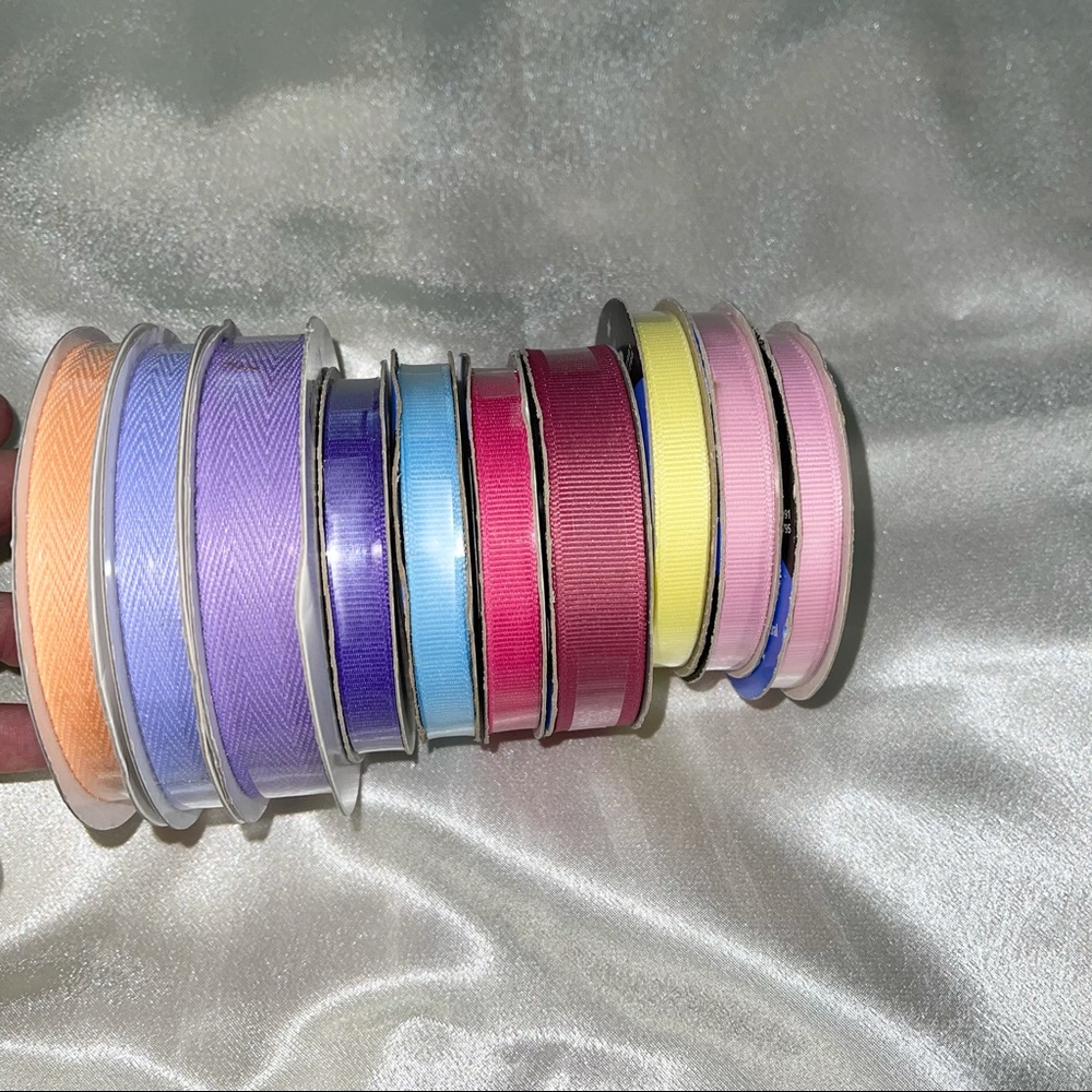 NWT set of 10 woven Ribbon reels